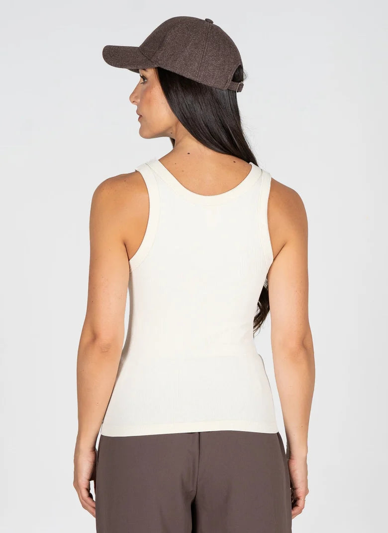 Bamboo Rib High Crew Tank C'est Moi