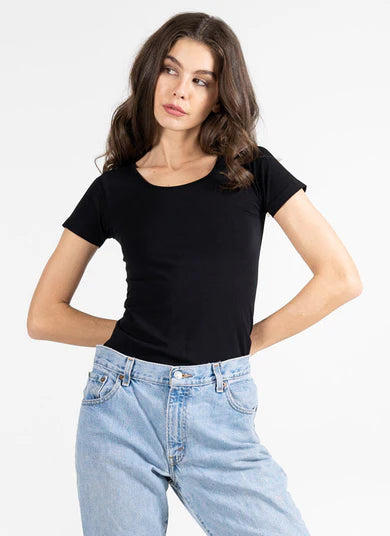Bamboo S/S Scoop Neck Top C'est Moi