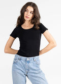 Bamboo S/S Scoop Neck Top C'est Moi