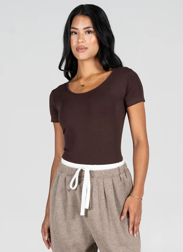 Bamboo S/S Scoop Neck Top C'est Moi