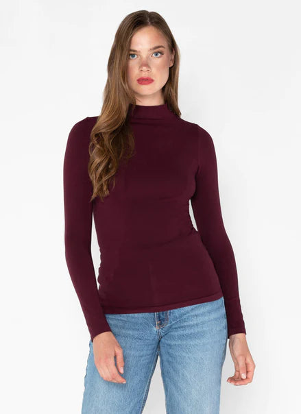 Bamboo Mock Neck Top C'est Moi