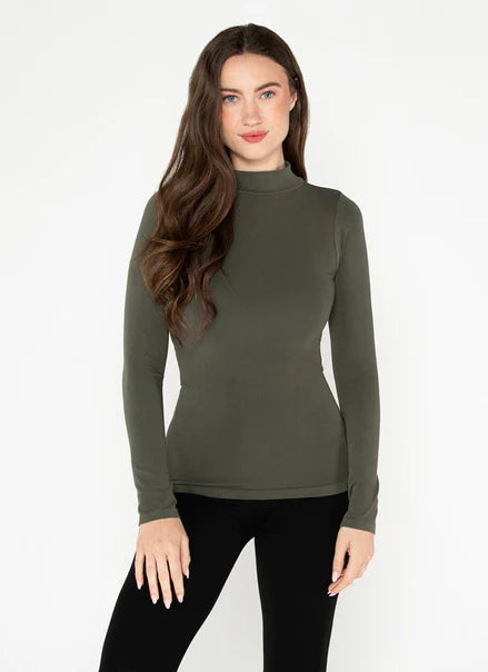Bamboo Mock Neck Top C'est Moi