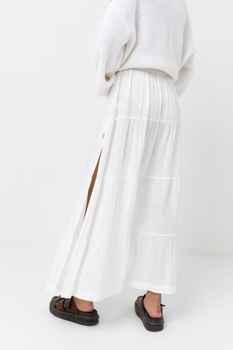 Jupe Classic Tired Maxi Blanche Rhythm