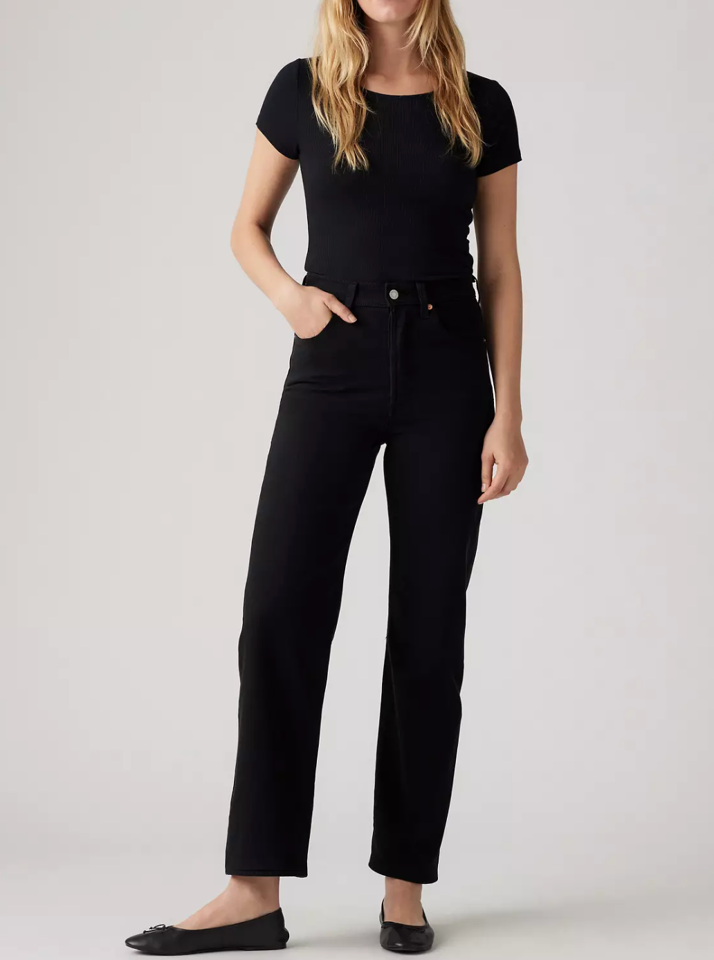 Jeans Ribcage Ankle Noir Sprout Levi's