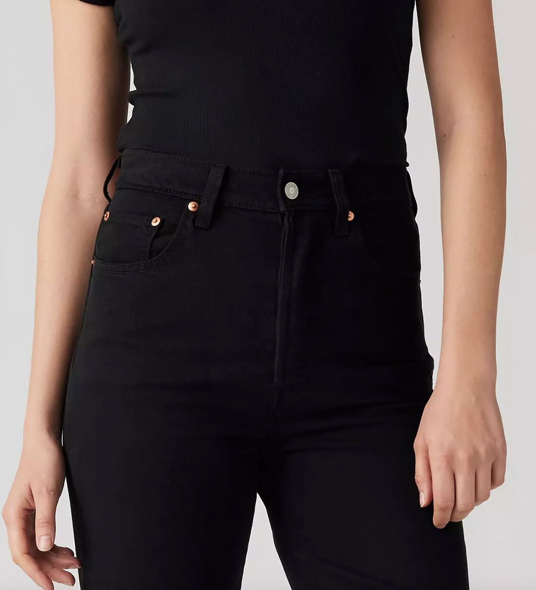 Jeans Ribcage Ankle Noir Sprout Levi's