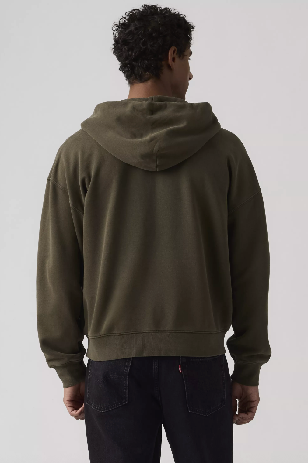 Levi's Hayes Boxy Full Zip Grunge Maitake Brown Sweatshirt