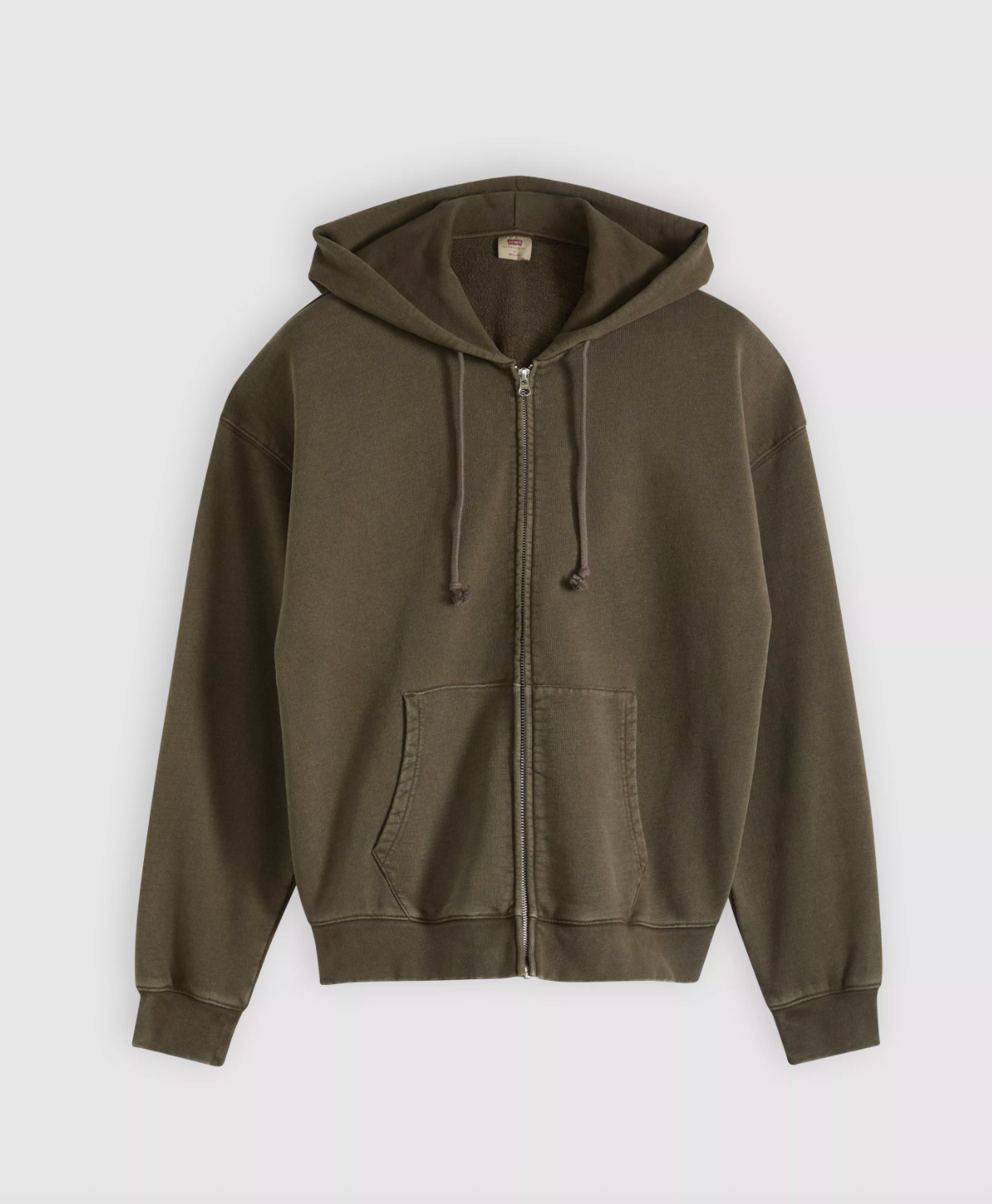 Levi's Hayes Boxy Full Zip Grunge Maitake Brown Sweatshirt
