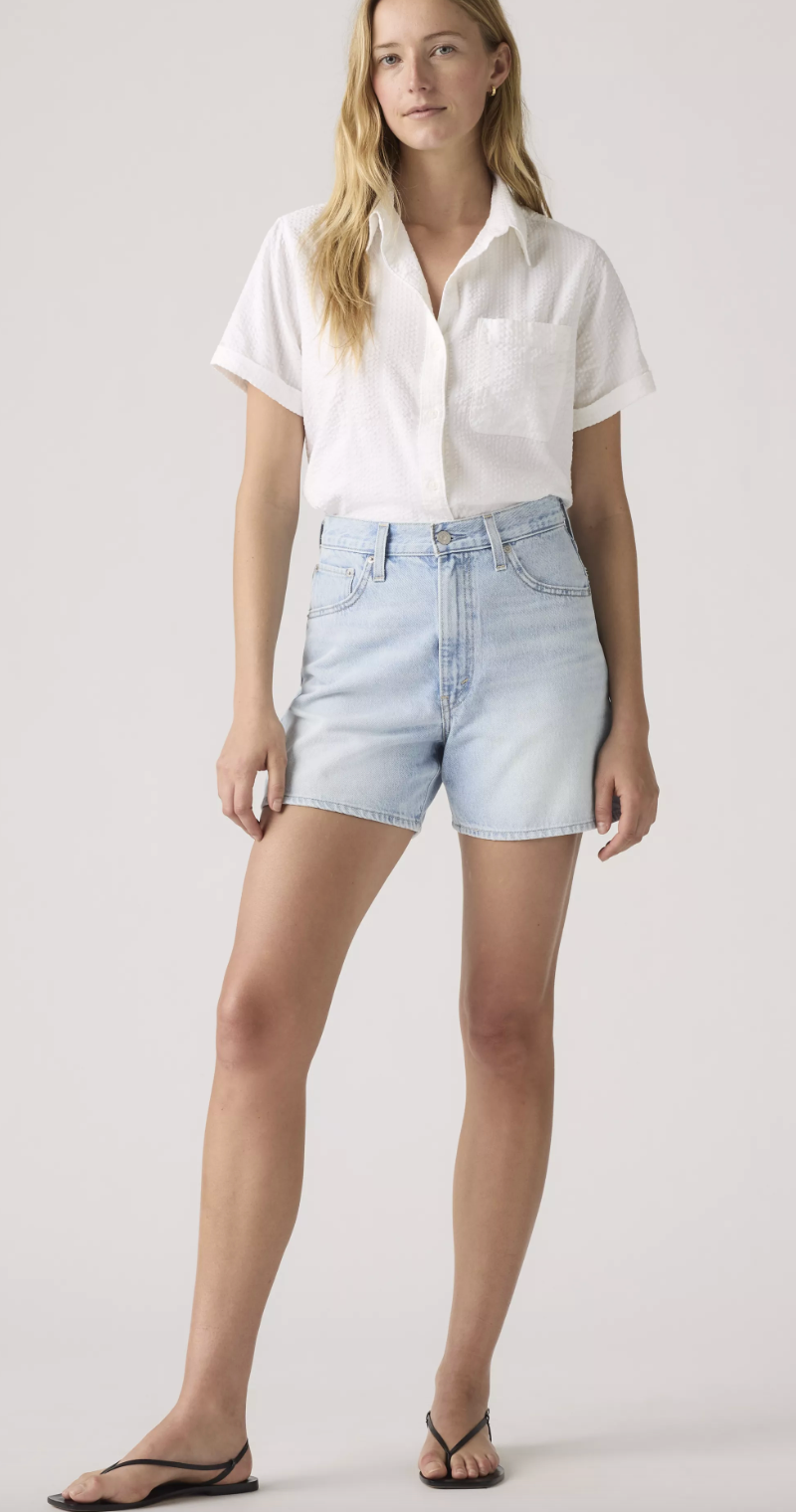 Short Cinch Mid-Thigh Abraided Art Levi's