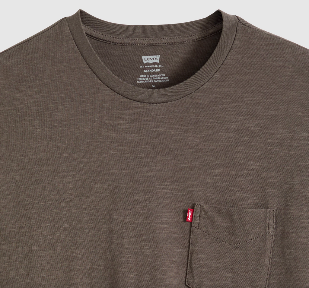 Levi's Maitake Brown Classic Pocket SS T-Shirt