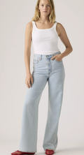 Levi's Of Course Stone Ribcage Wide Leg Jeans