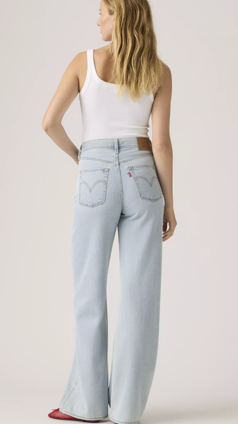 Levi's Of Course Stone Ribcage Wide Leg Jeans
