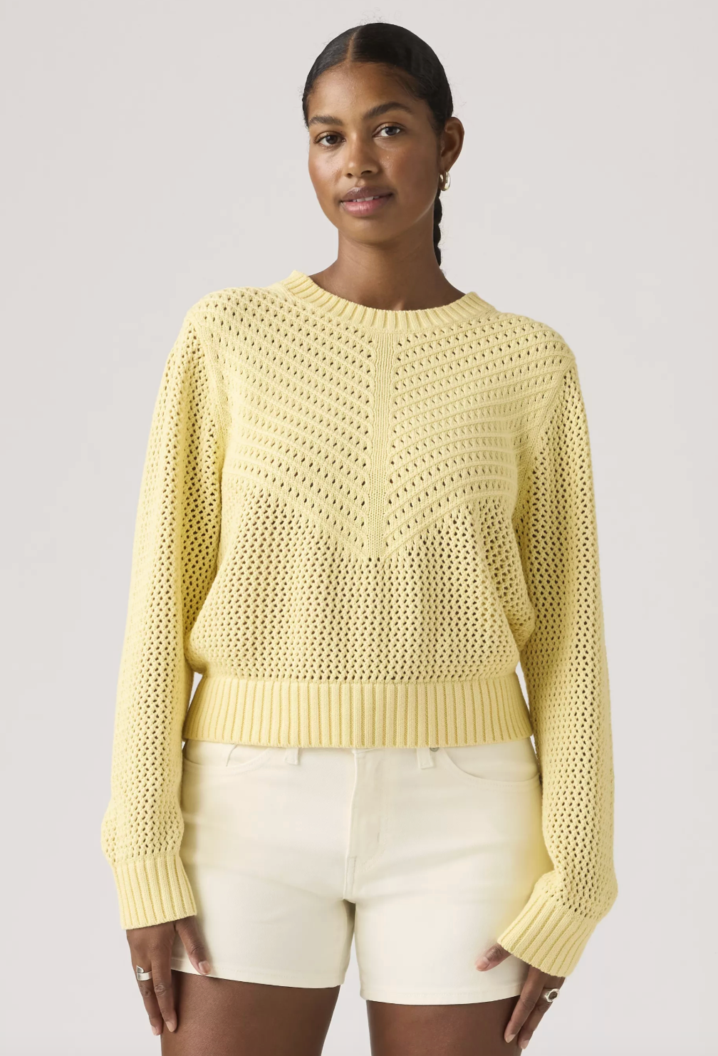 Levi's Light Yellow Gaelle Crochet Jumper