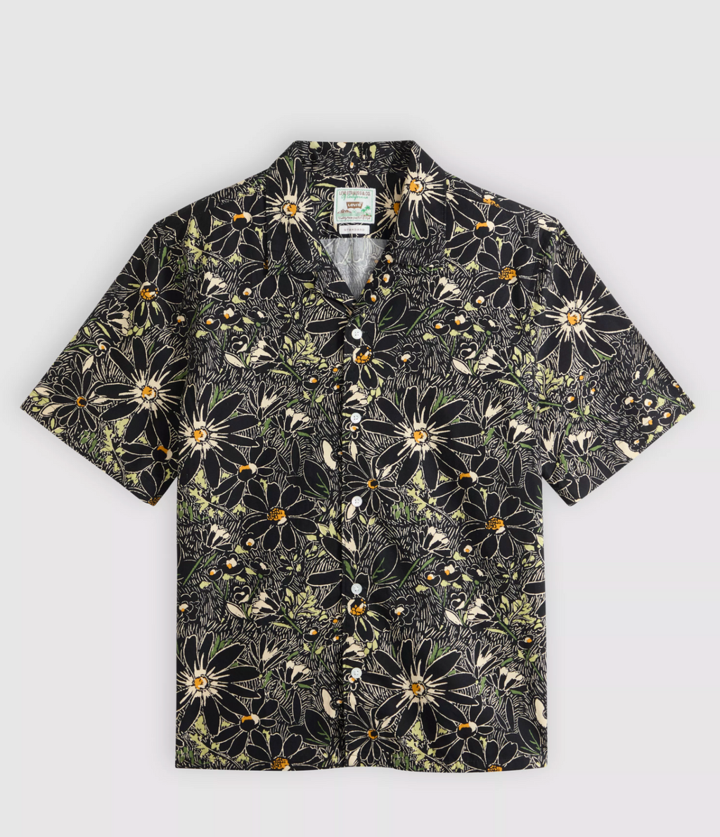 Levi's Black Floral Sunset Camp Shirt