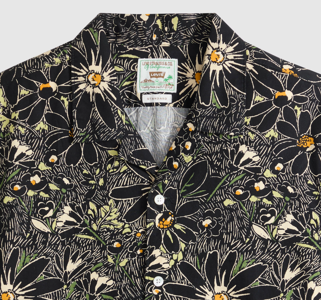 Levi's Black Floral Sunset Camp Shirt