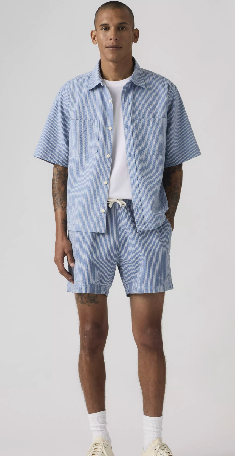 Short Eazy Stavros Stripe Bleu Levi's