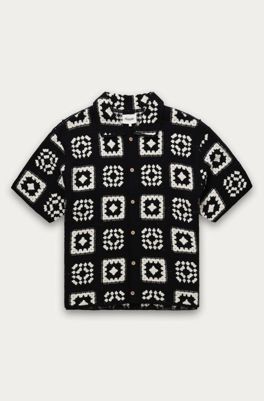 Kuwalla Tee Black Knitted Quilt Shirt