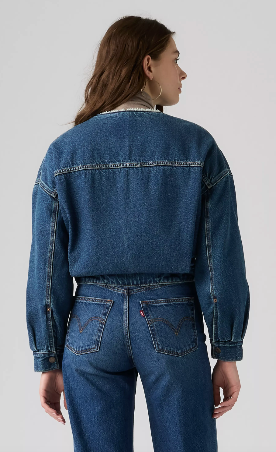 Manteau Collarless Crop Sherpa Rogue Levi's
