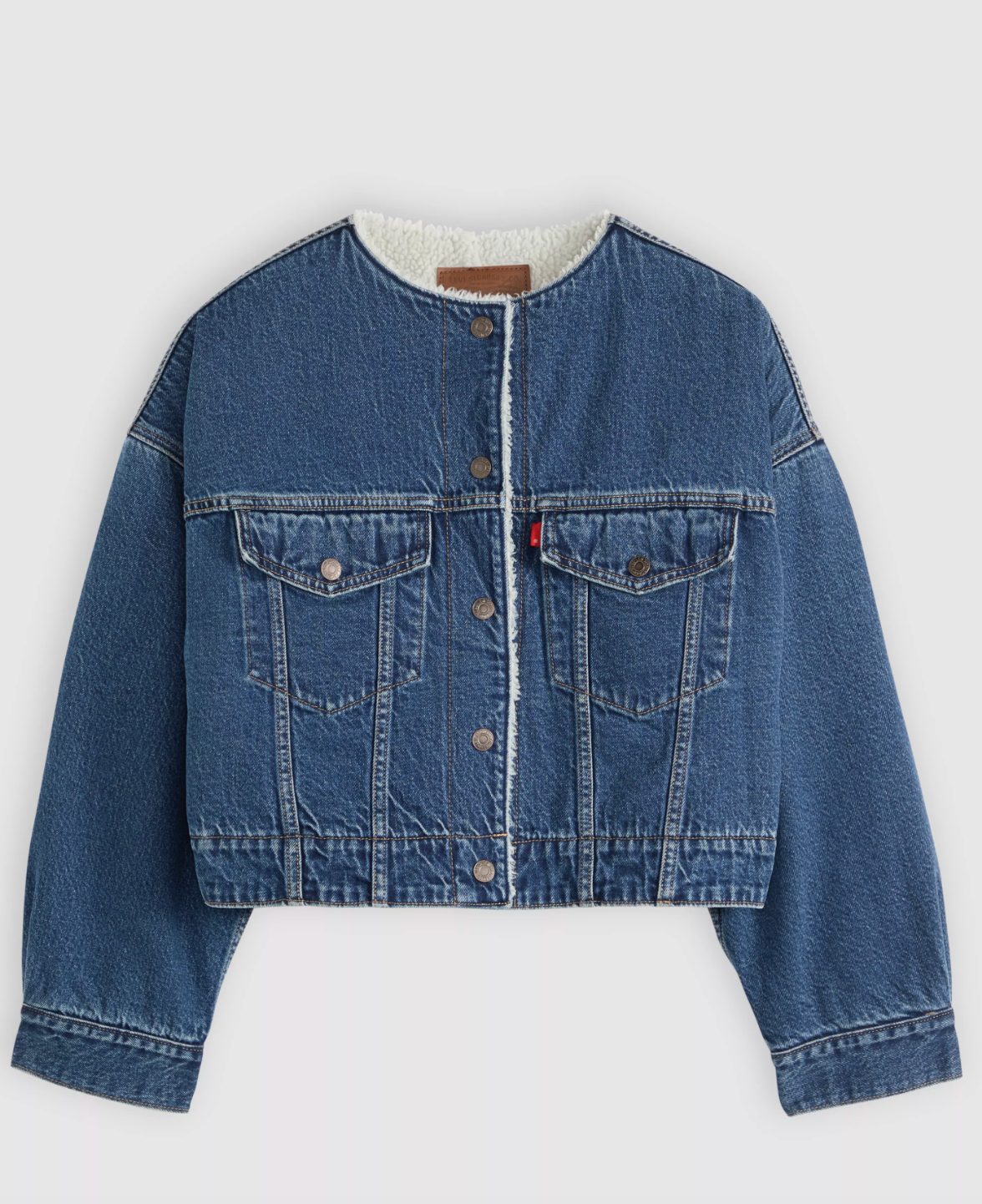 Manteau Collarless Crop Sherpa Rogue Levi's