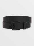 Volcom Flat Bar Black PU Belt