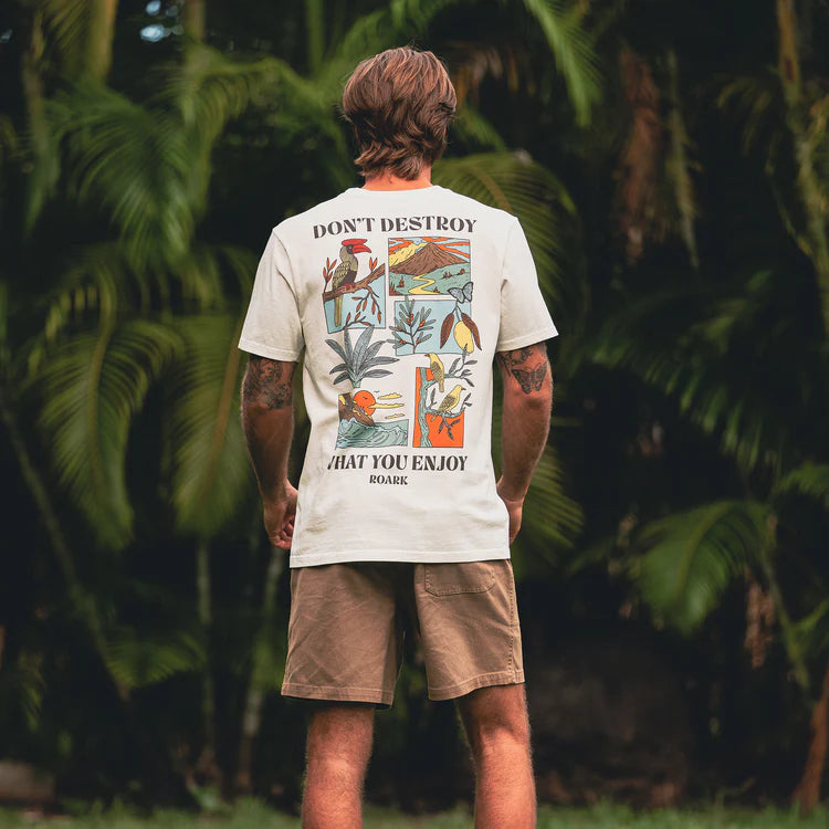 T-Shirt Enjoy Blanc Écru Roark