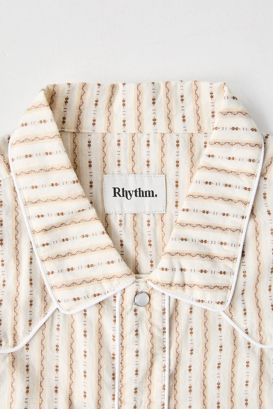 Lone Pine Stripe SS Shirt Blond Rhythm