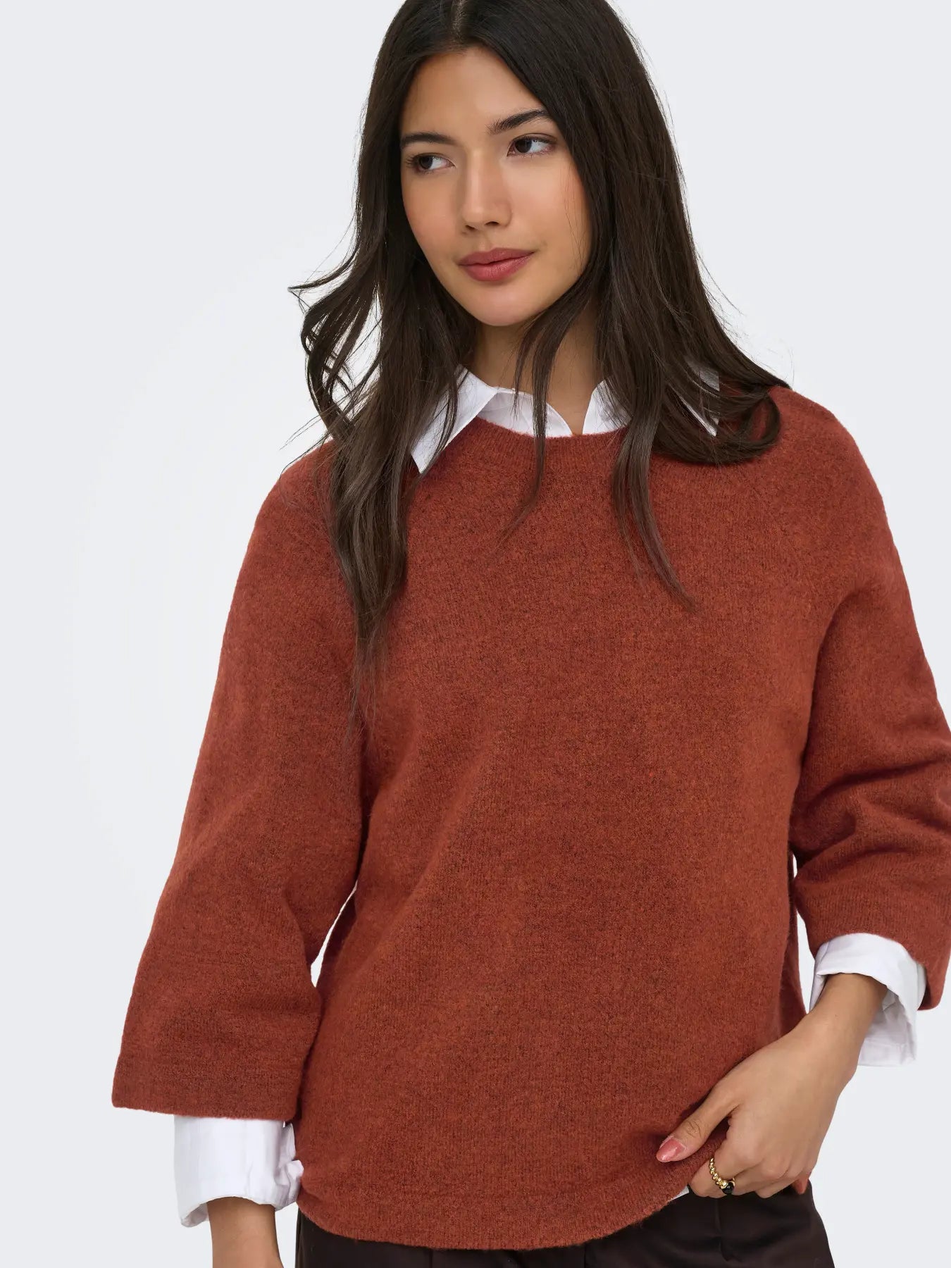 Pull Simoni 3/4 Orange Picante Only