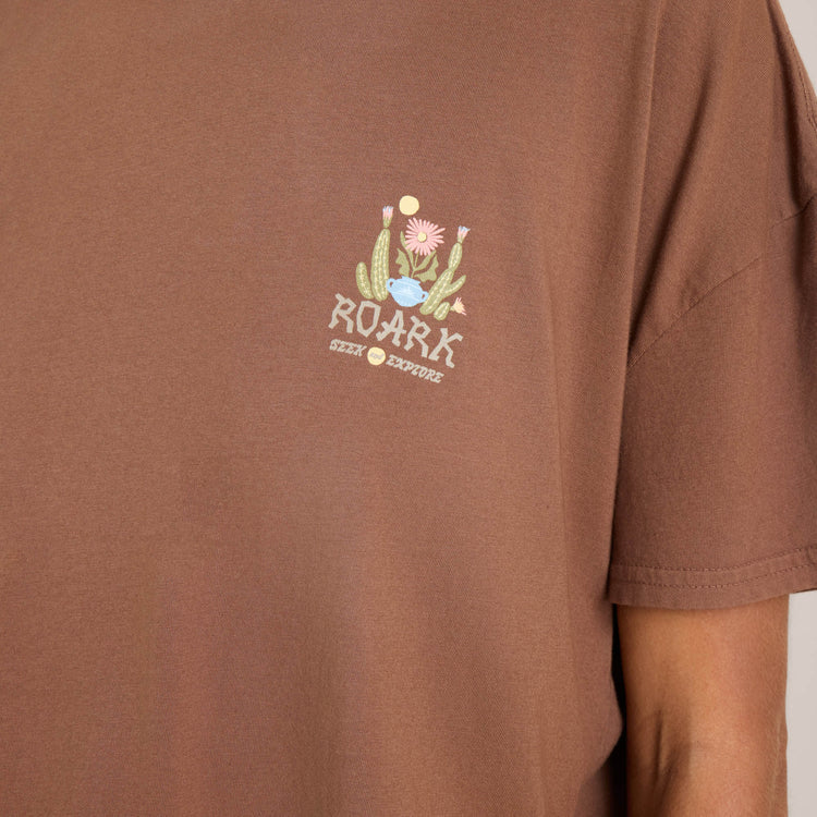 T-Shirt Garden Seek Boxy Crop Brun Otter Roark