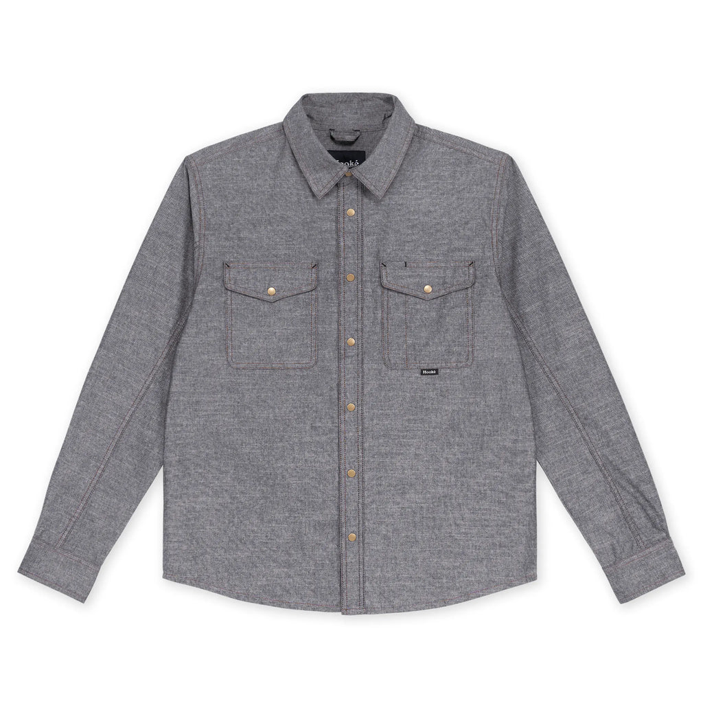 Chemise Chambray Noir Chiné Hooké