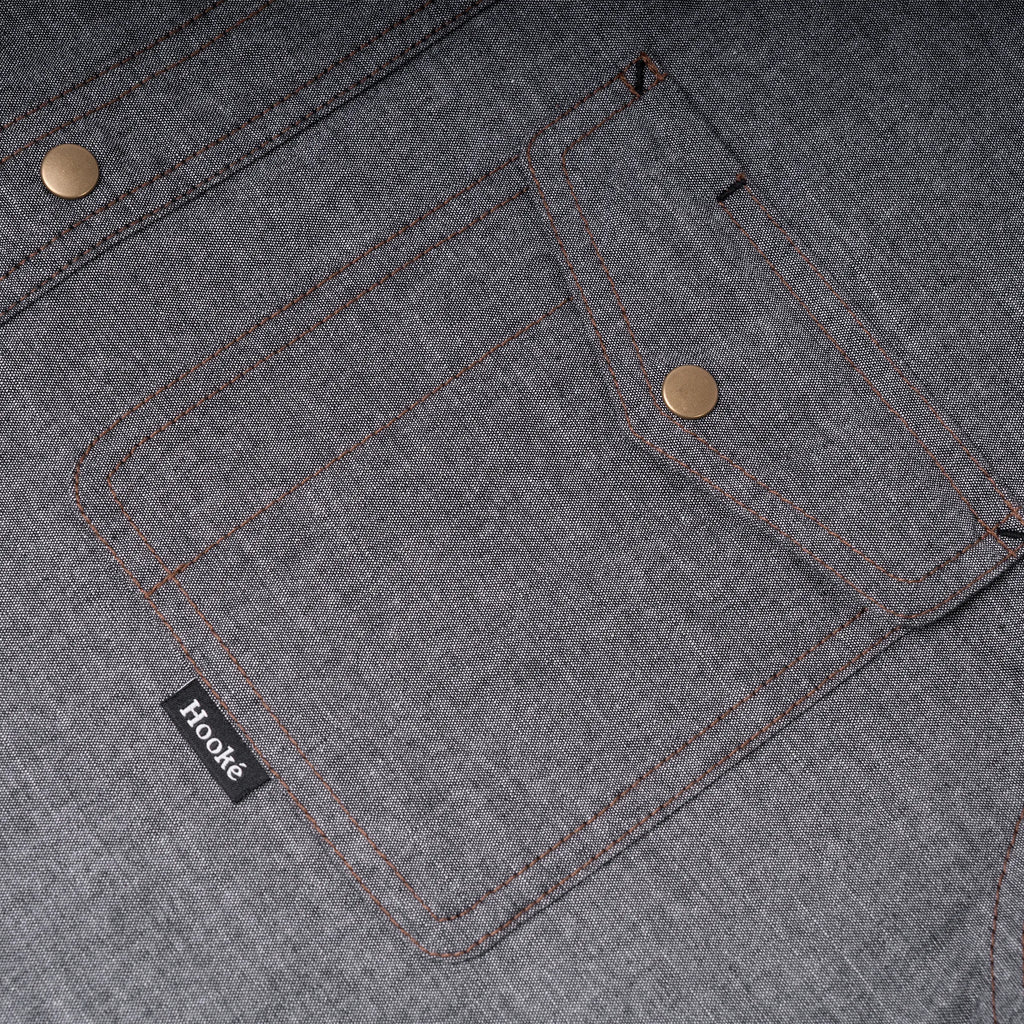 Chemise Chambray Noir Chiné Hooké