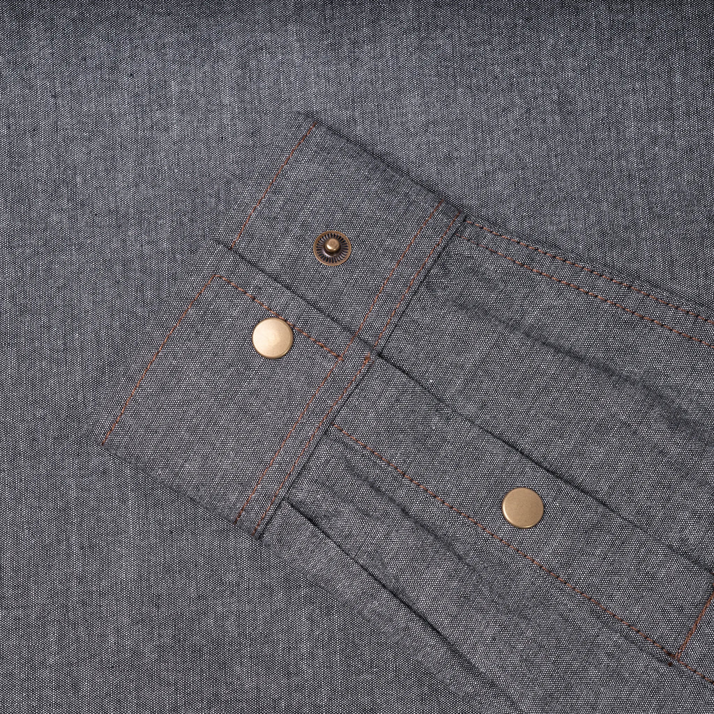 Chemise Chambray Noir Chiné Hooké