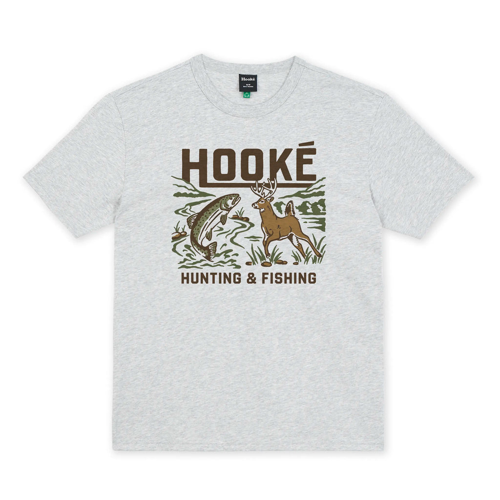 T-Shirt Chasse & Pêche Gris Chiné Hooké