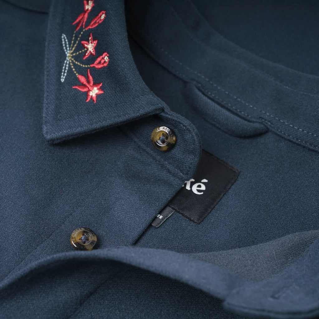 Sur-Chemise Milkweed Flannel Bleu Marine Hooké
