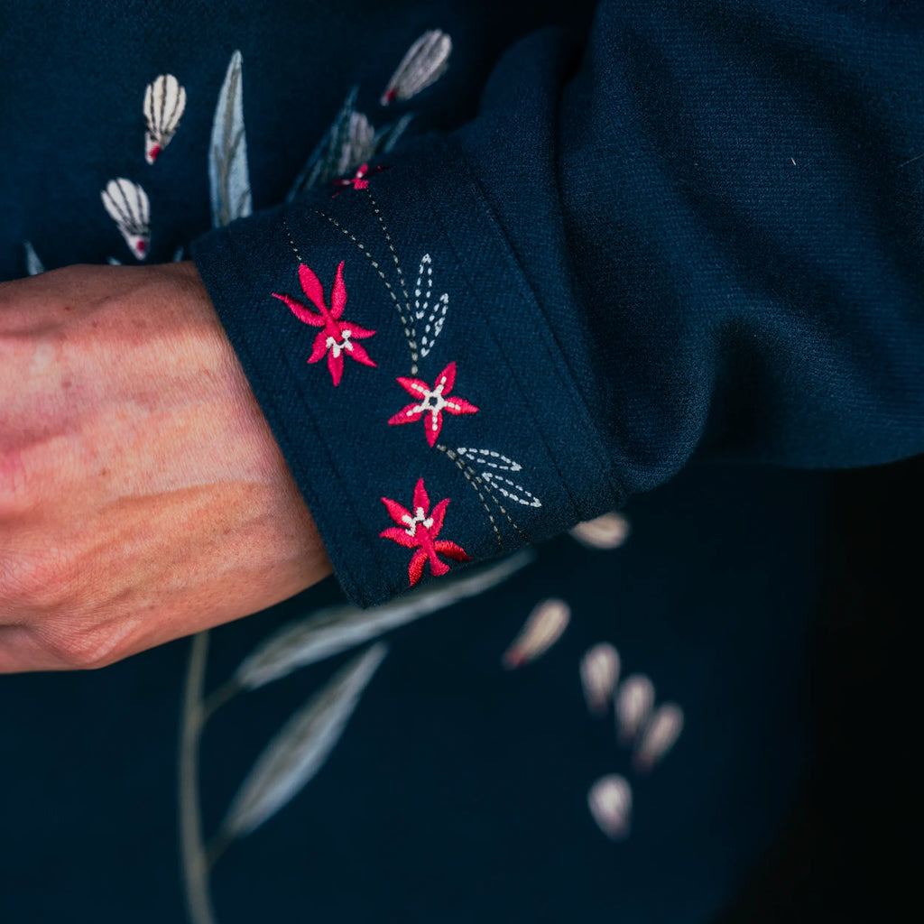 Sur-Chemise Milkweed Flannel Bleu Marine Hooké