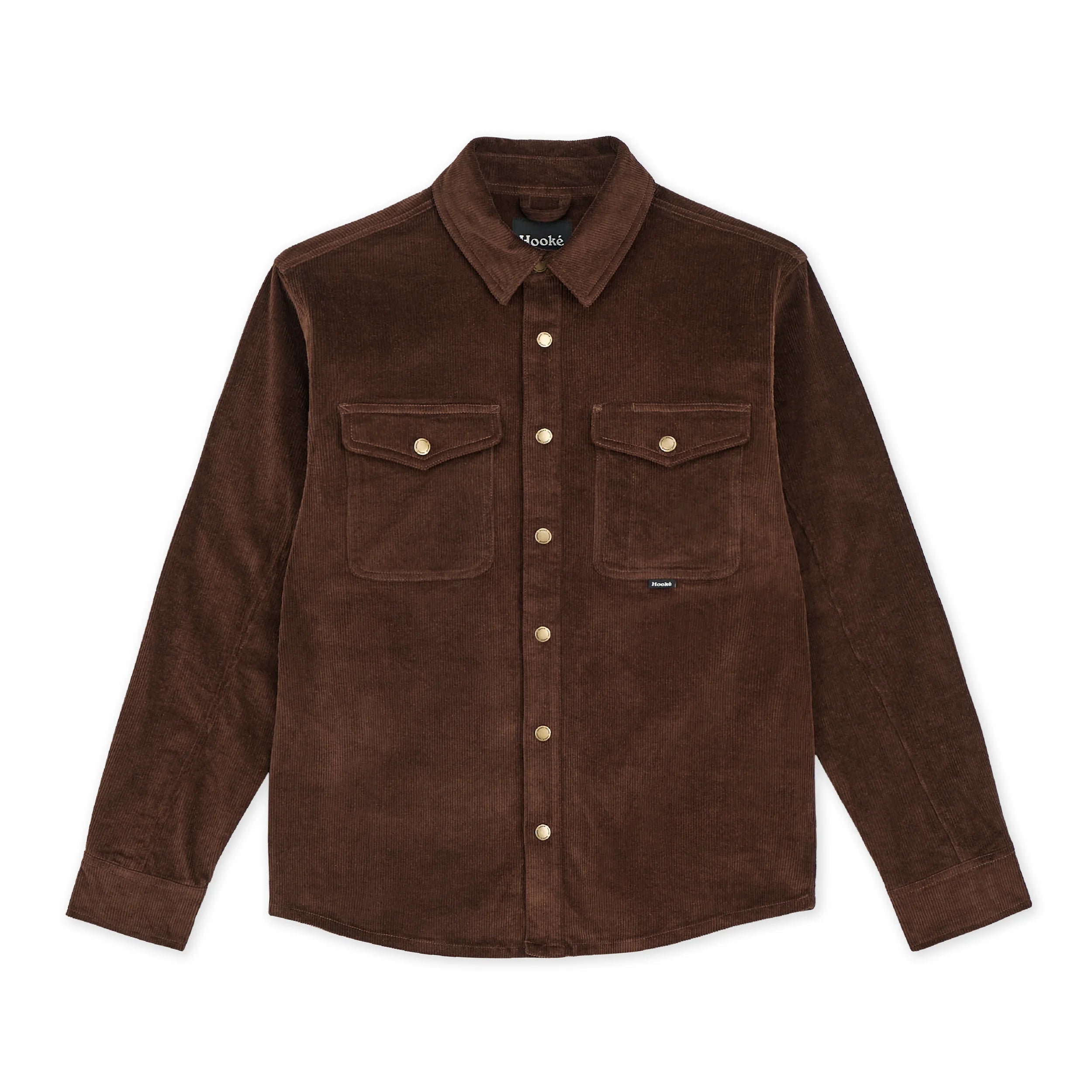 Sur-Chemise Corduroy Brun Foncé Hooké