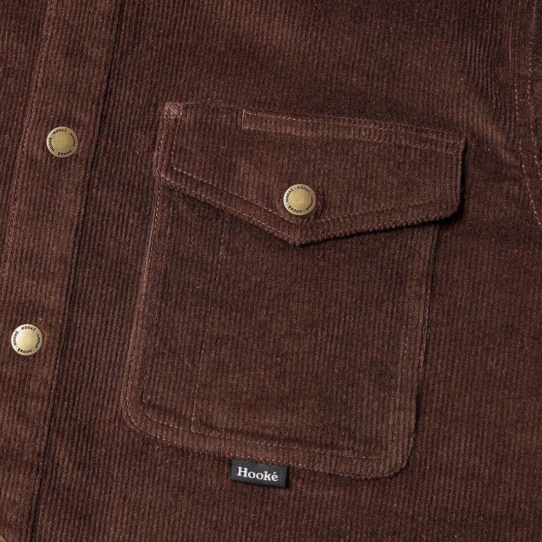 Sur-Chemise Corduroy Brun Foncé Hooké