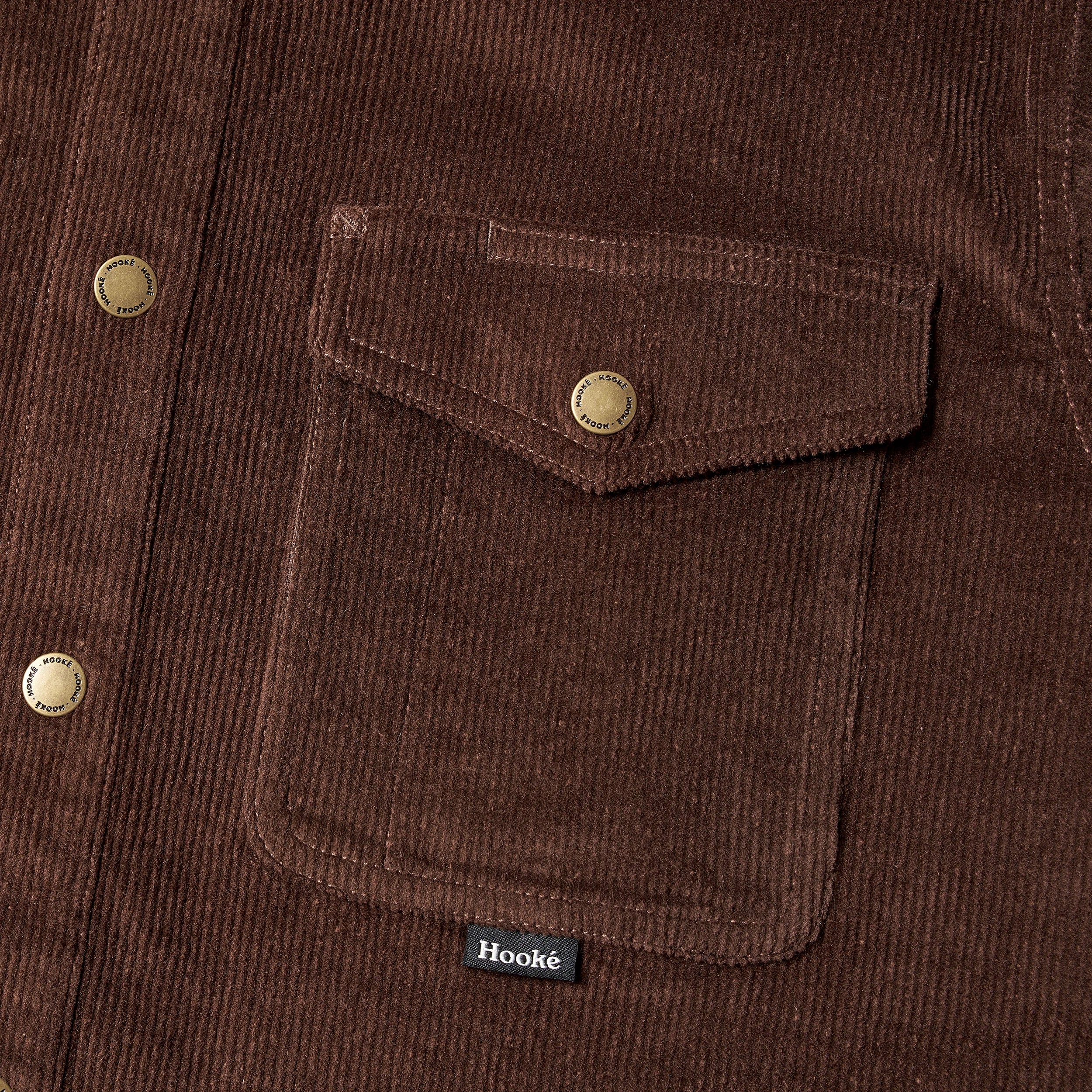Sur-Chemise Corduroy Brun Foncé Hooké