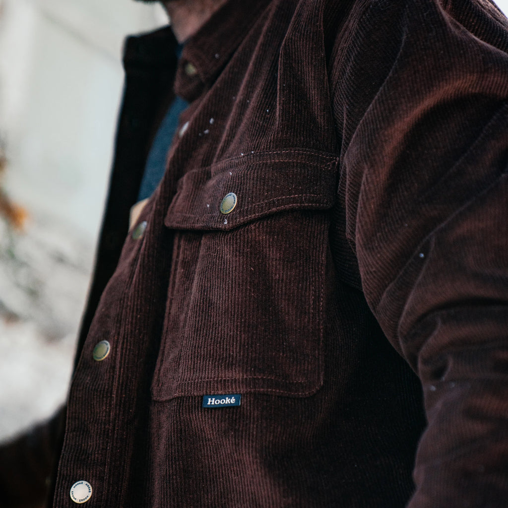 Sur-Chemise Corduroy Brun Foncé Hooké