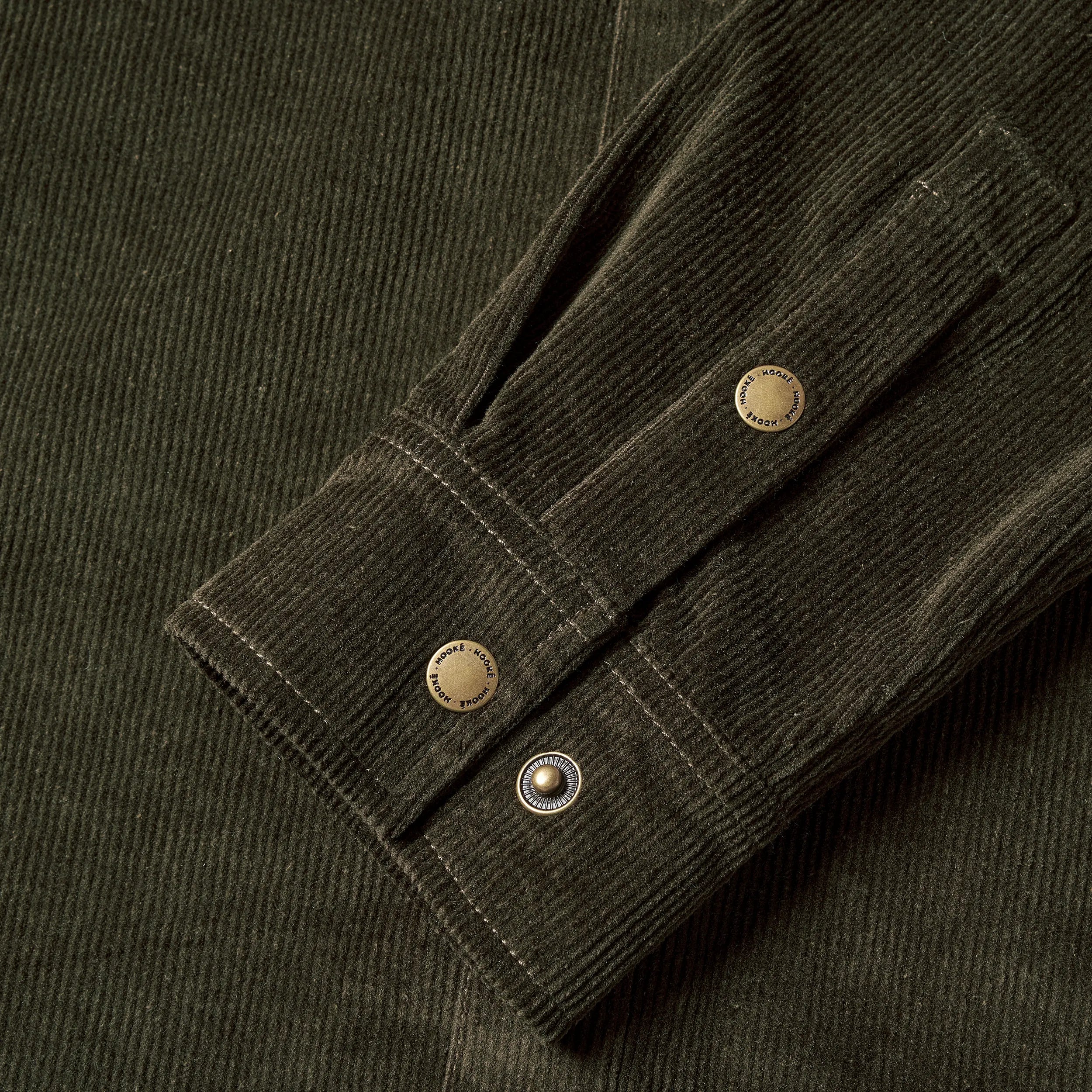 Sur-Chemise Corduroy Vert Foncé Hooké