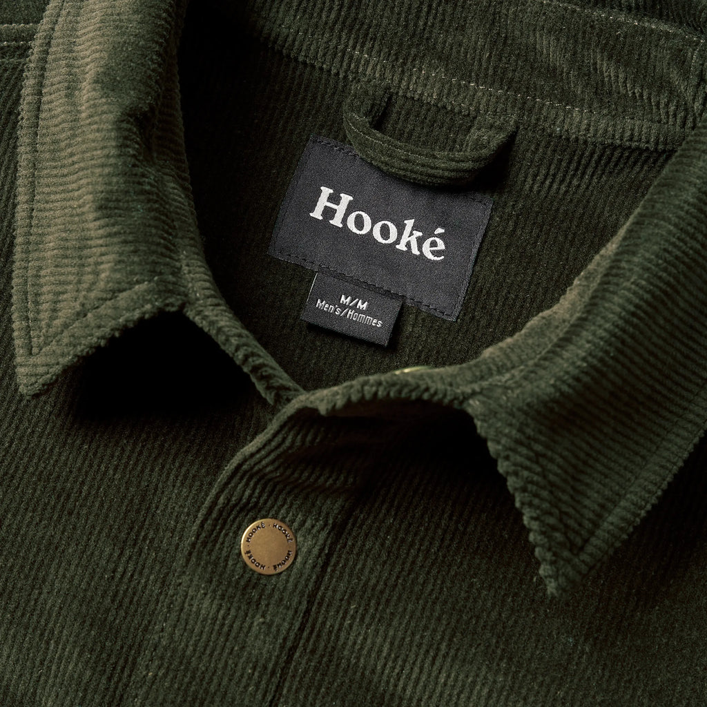 Sur-Chemise Corduroy Vert Foncé Hooké