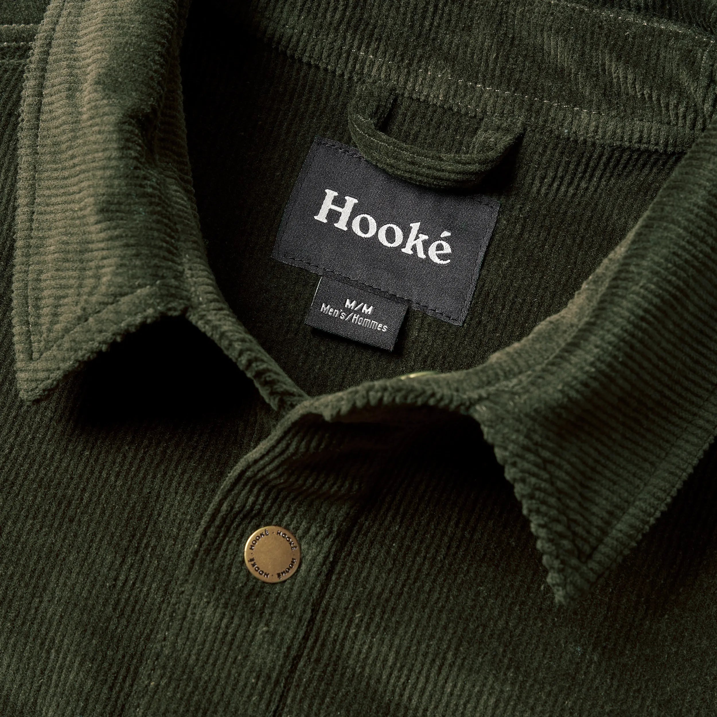 Sur-Chemise Corduroy Vert Foncé Hooké