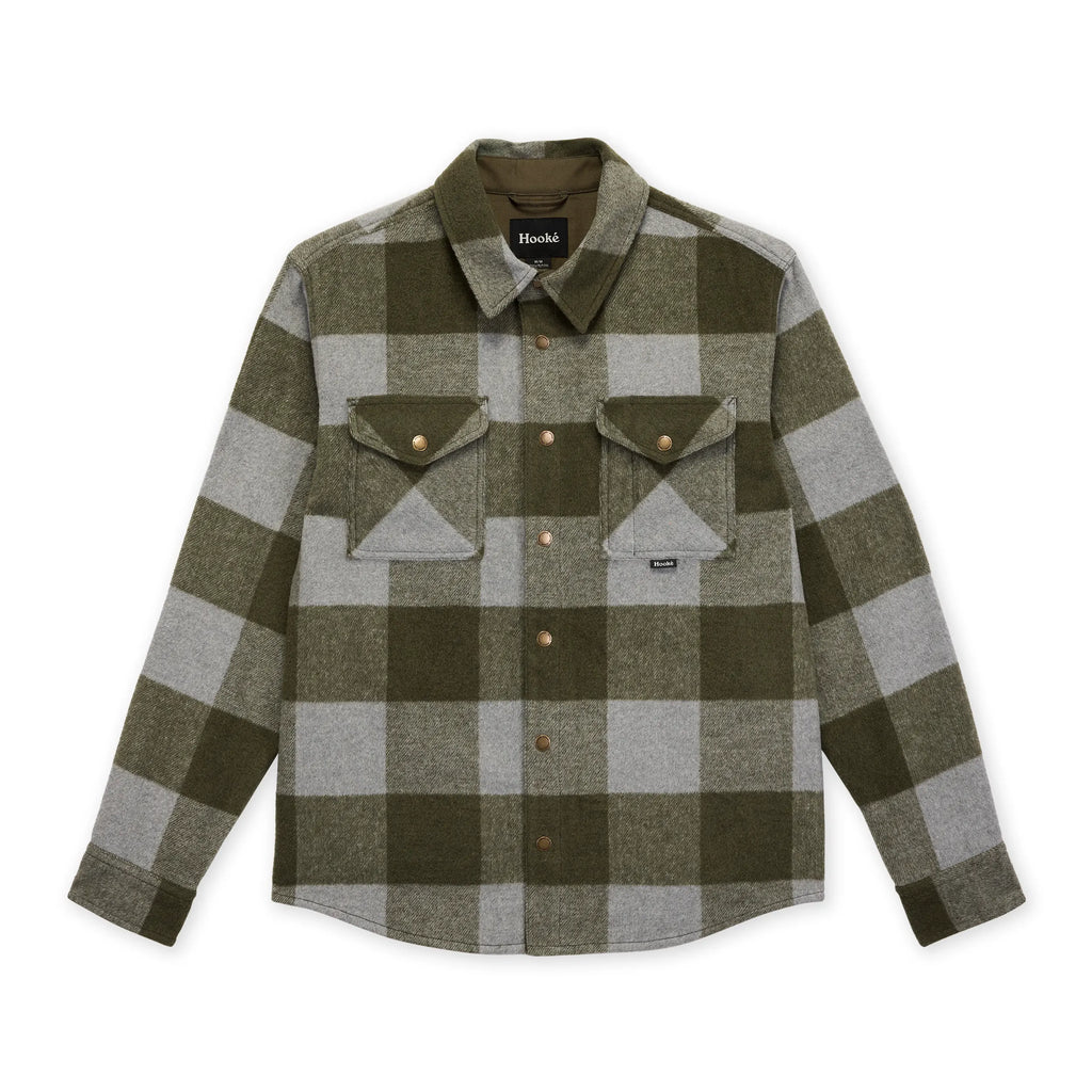 Sur-Chemise Canadian Overshirt Vert & Gris Hooké