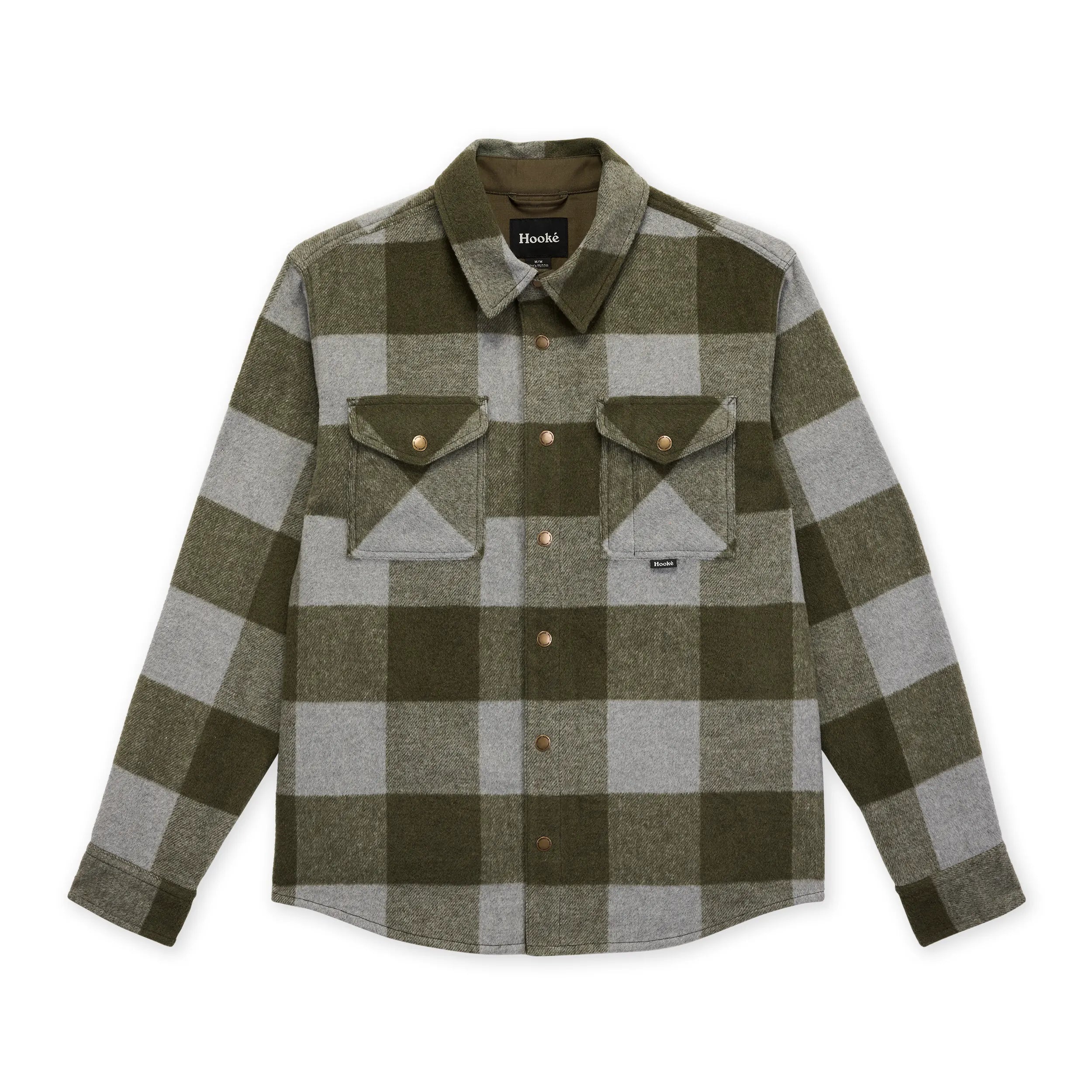 Sur-Chemise Canadian Overshirt Vert & Gris Hooké