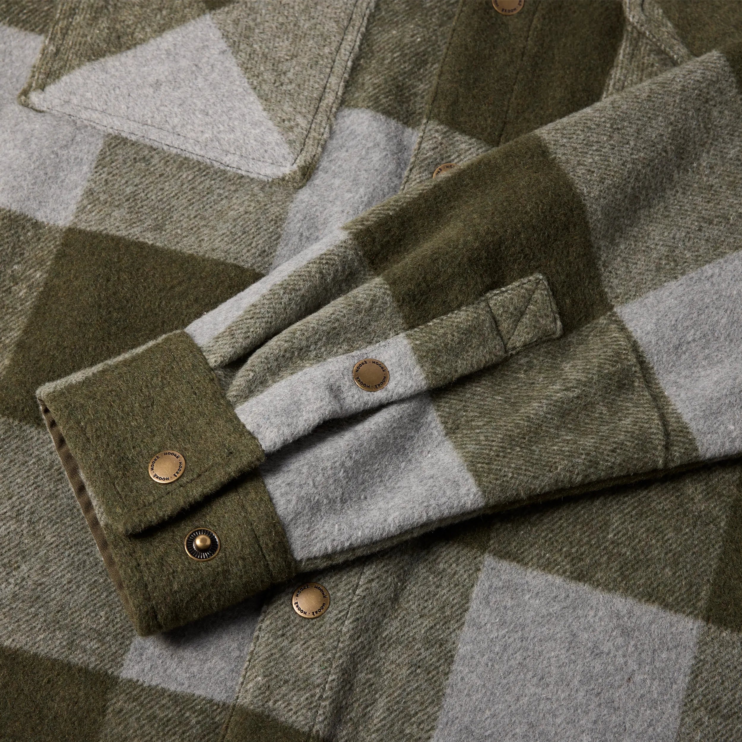 Sur-Chemise Canadian Overshirt Vert & Gris Hooké