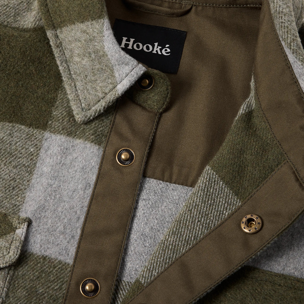 Sur-Chemise Canadian Overshirt Vert & Gris Hooké