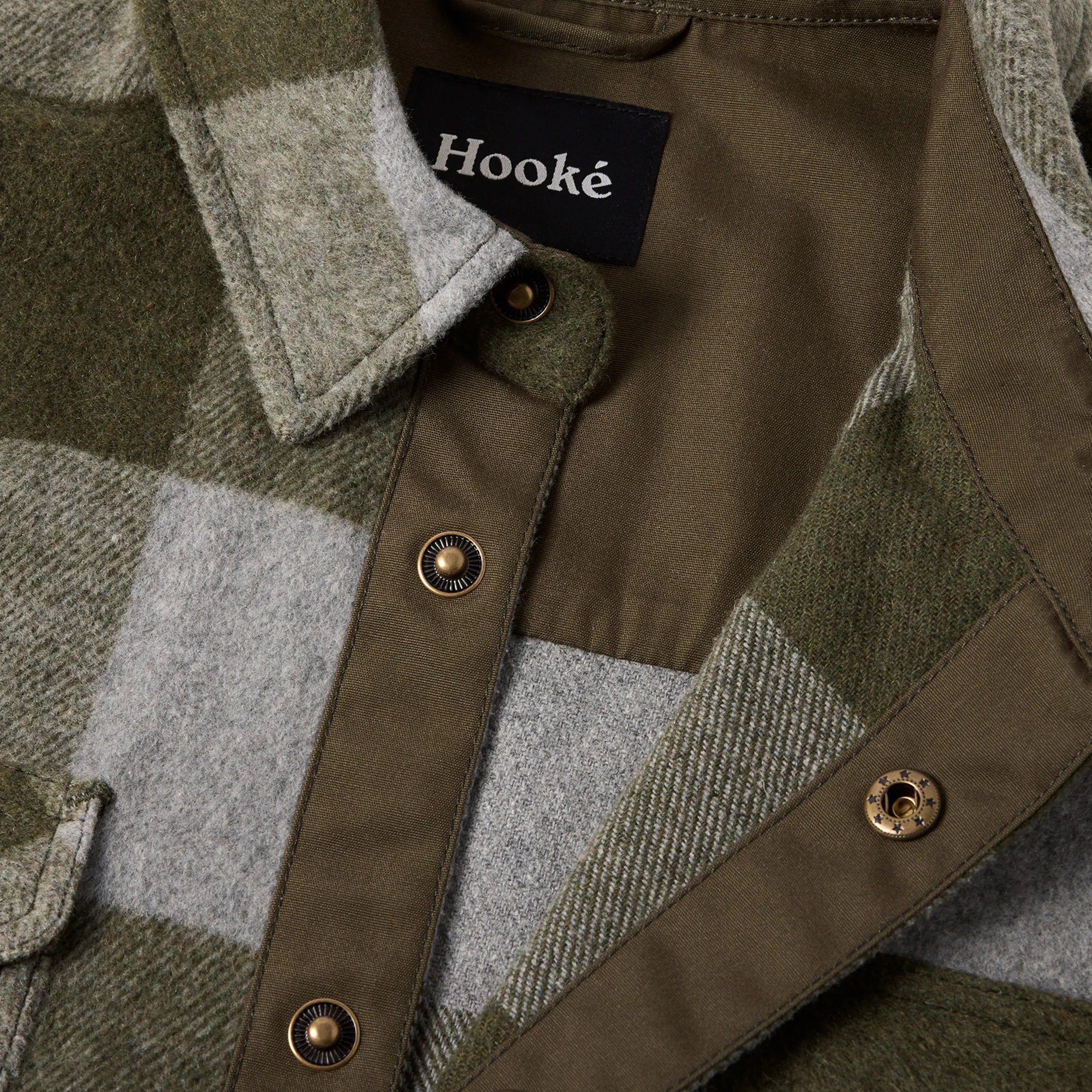 Sur-Chemise Canadian Overshirt Vert & Gris Hooké