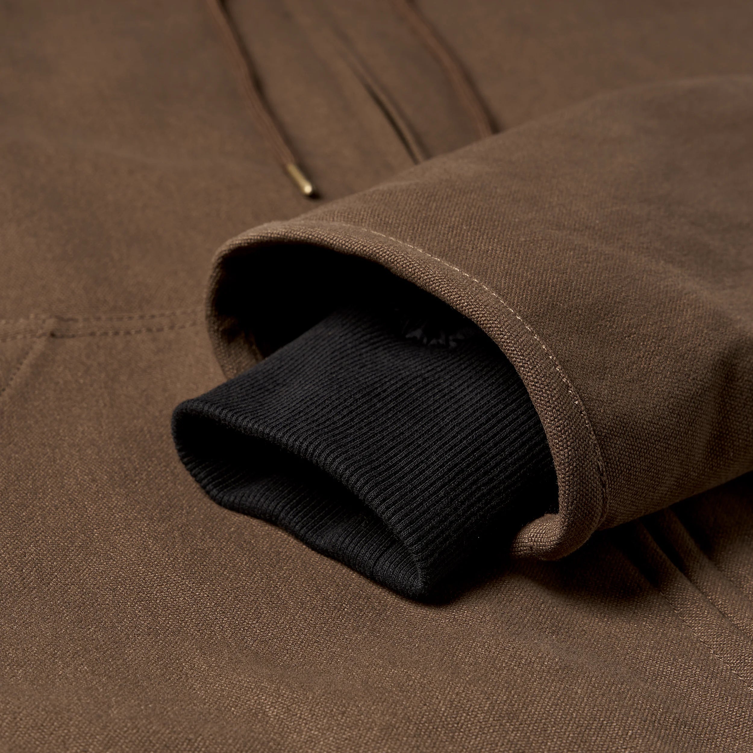 Manteau Hooded Pile Work Brun Hooké