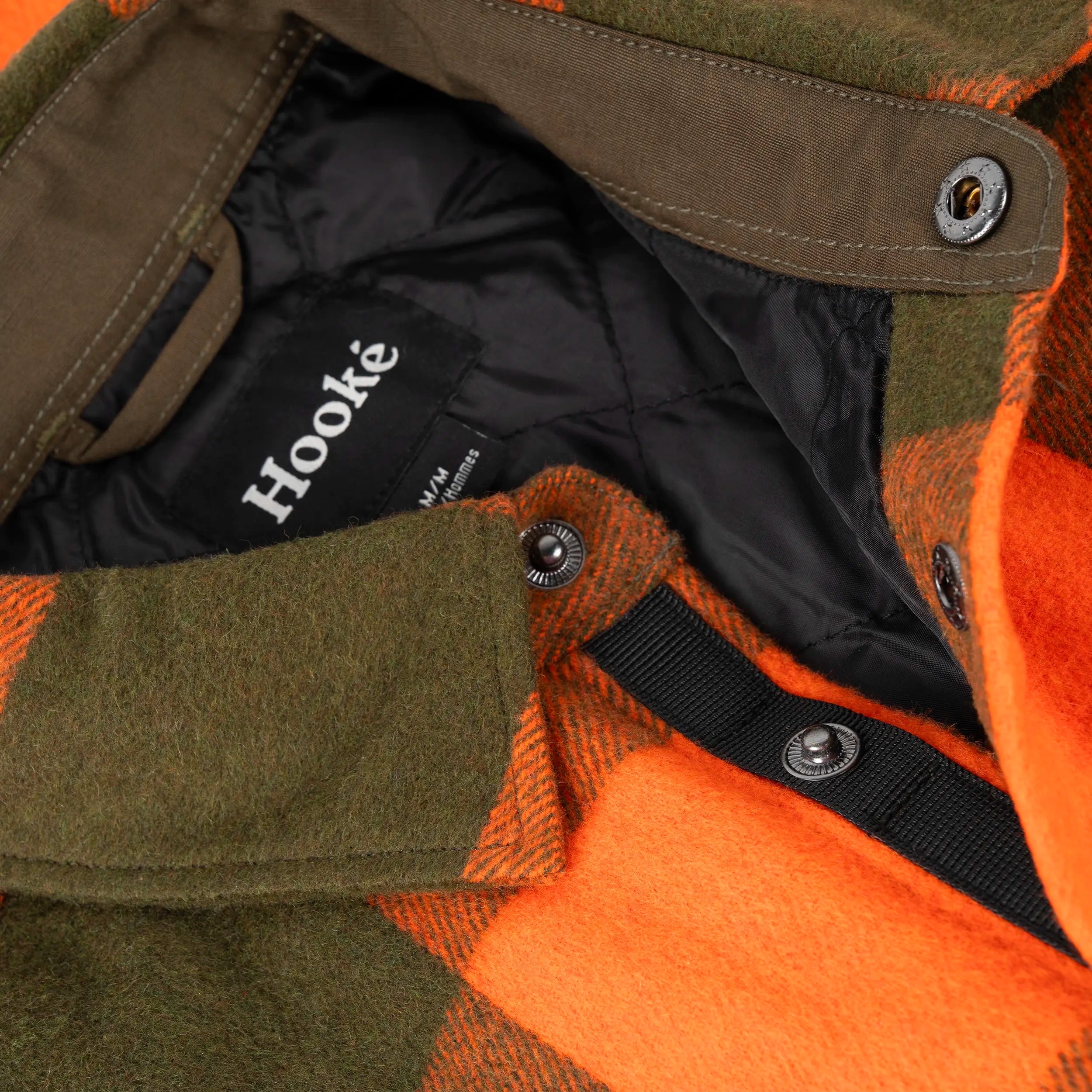 Sur-Chemise Canadienne Orange & Olive Hooké