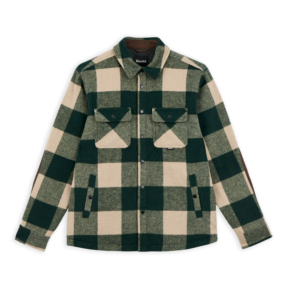Sur-Chemise Canadienne Originale Vert Forêt & Crème Hooké