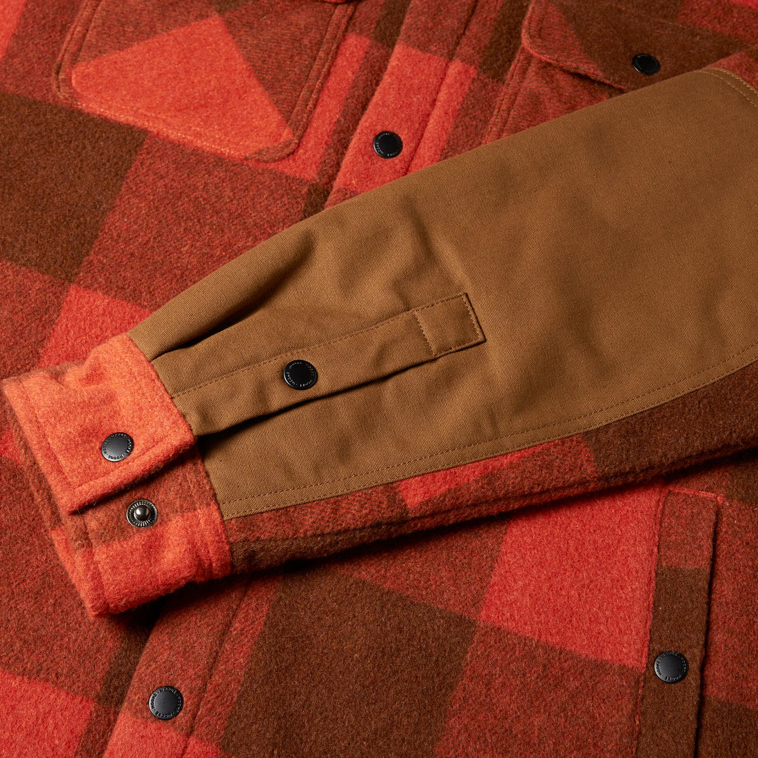 Sur-Chemise Canadienne Originale Orange & Brun Hooké