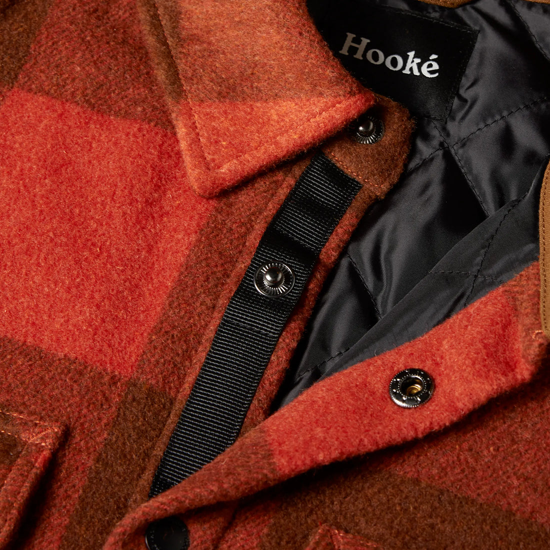 Sur-Chemise Canadienne Originale Orange & Brun Hooké